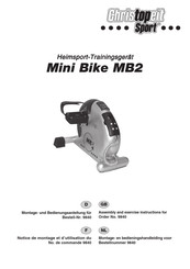 Christopeit Sport Mini Bike MB2 Notice De Montage Et D'utilisation