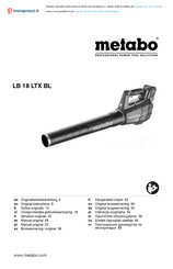 Metabo LB 18 LTX BL Notice Originale