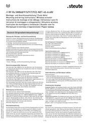 steute RF Rx SW868-NET-4S-A 48V Instructions De Montage Et De Câblage