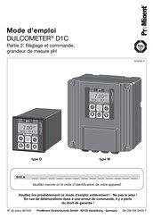 ProMinent DULCOMETER D1C AD Mode D'emploi