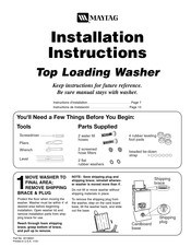 Maytag SAV405DAWW Instructions D'installation