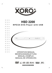 Xoro HSD 2200 Mode D'emploi