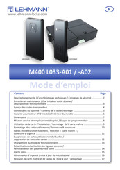 LEHMANN M400 L033-A01 Mode D'emploi