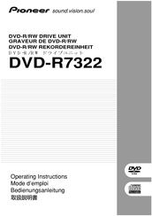 Pioneer DVD-R7322 Mode D'emploi