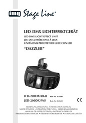 IMG STAGELINE DAZZLER LED-200DX/WS Mode D'emploi
