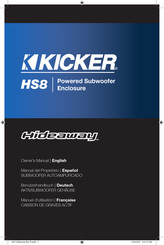 Kicker Hideaway HS8 Manuel D'utilisation