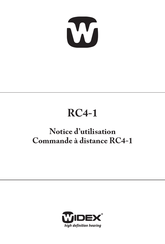 Widex RC4-1 Notice D'utilisation