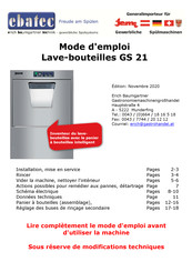 ebatec GS 21 Mode D'emploi