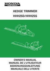 Honda Power Products HHH25S Manuel De L'utilisateur