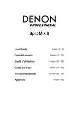 Denon Professional Split Mix 6 Guide D'utilisation