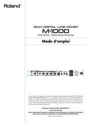 Roland M-1000 Mode D'emploi