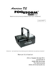 American DJ FOG STORM 1200HD Manuel D'utilisation