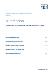 Winkhaus blueMotion Instructions D'installation