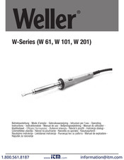 Weller W-Serie Mode D'emploi