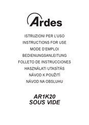 ARDES AR1K20 Mode D'emploi