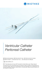 MIETHKE Peritoneal Catheter Mode D'emploi