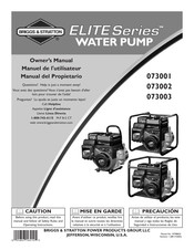 Briggs & Stratton ELITE 073003 Manuel De L'utilisateur