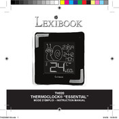 LEXIBOOK THERMOCLOCK ESSENTIAL TH020 Mode D'emploi