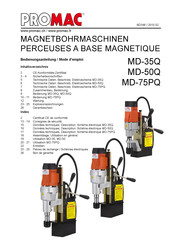 Promac MD-35Q Mode D'emploi