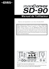 Edirol studio Canvas SD-90 Manuel De L'installateur