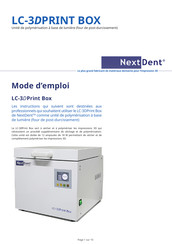 NextDent LC-3DPRINT BOX Mode D'emploi