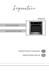 Signature SFMC70X Instructions D'utilisation