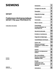 Siemens SIPART PS2 6DR59 Série Instructions De Service