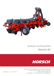 horsch Maestro RX Manuel D'utilisation