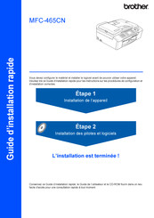 Brother MFC-465CN Guide D'installation Rapide