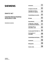 Siemens SIMATIC NET SCALANCE X-200 Instructions De Service