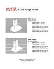 Kobe Range Hoods RA9430SQB-1 Manuel D'installation Et Mode D'emploi