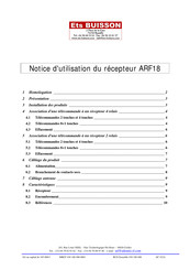 Adeunis RF ARF 18 Notice D'utilisation