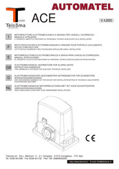 Telcoma Ace 230V Notice D'instruction