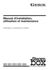 Giorik Steam Box SBPG061 Manuel D'installation, Utilisation Et Maintenance