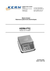 KERN and SOHN FTC Mode D'emploi