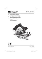 EINHELL TE-CS 18/165 Li Traduction Du Mode D'emploi Original