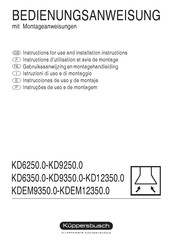Kuppersbusch KD12350.0 Instructions D'utilisation Et Avis De Montage