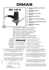 Dimas MX 140 E Manuel D'utilisation Et D'entretien