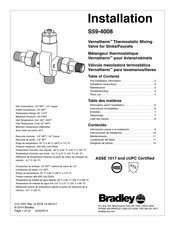 Bradley Vernatherm S59-4008 Mode D'emploi