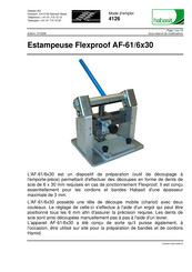 Habasit AF-61/6x30 Mode D'emploi