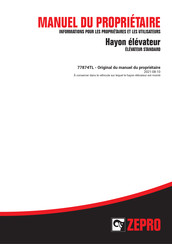 Zepro Hayon élévateur Manuel Du Propriétaire