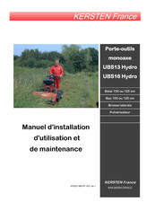 Kersten UBS16 Hydro Manuel D'installation, D'utilisation Et De Maintenance