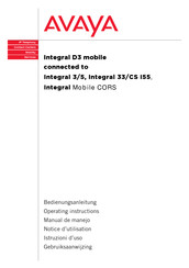 Avaya Integral D3 mobile Notice D'utilisation