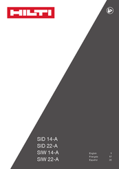 Hilti SID 22-A Mode D'emploi Original