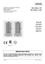 Cedes MiniMax-159 Mode D'emploi