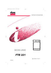 FAURE FTB 221 Notice D'utilisation