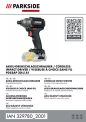 Parkside Performance PDSSAP 20-Li A1 Traduction Des Instructions D'origine