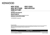 Kenwood KDC-BT772HD Mode D'emploi