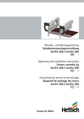 Hettich InnoFit 300 Instructions De Service Et De Montage