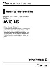Pioneer AVIC-N5 Manuel De Fonctionnement